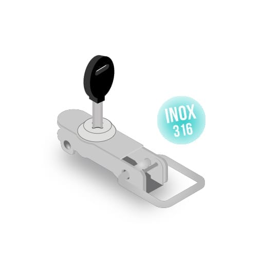 Détail des fermetures inox 316 de la tente de toit NaïtUp Duö