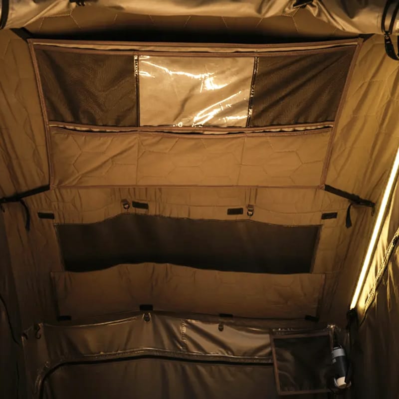 Organisation intérieure et rangements de la tente de toit Wildland Orthframe